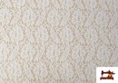 Acheter Tissu de Blonde Blanche Motifs Classiques Floraux