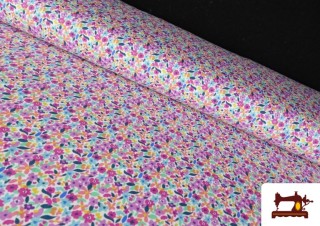 Tissu Maille T-shirt Fleurs Multicolores