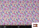 Vente en ligne de Tissu Maille T-shirt Fleurs Multicolores