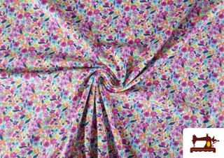 Acheter Tissu Maille T-shirt Fleurs Multicolores
