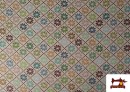 Acheter Tissu Gobelin Floral Géométrique
