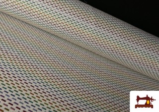 Tissu Gobelin Rayures Arc-en-ciel