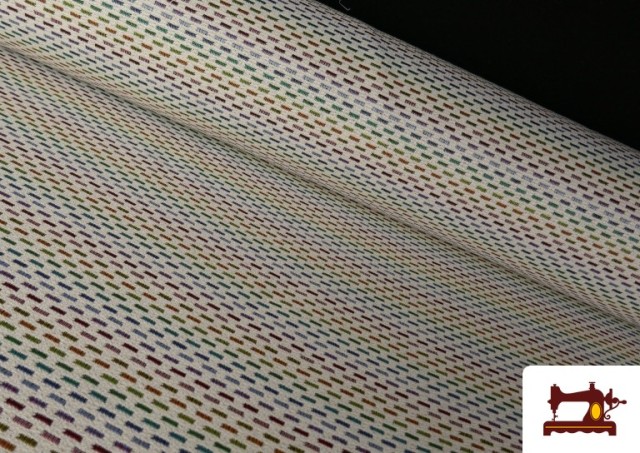 Tissu Gobelin Rayures Arc-en-ciel