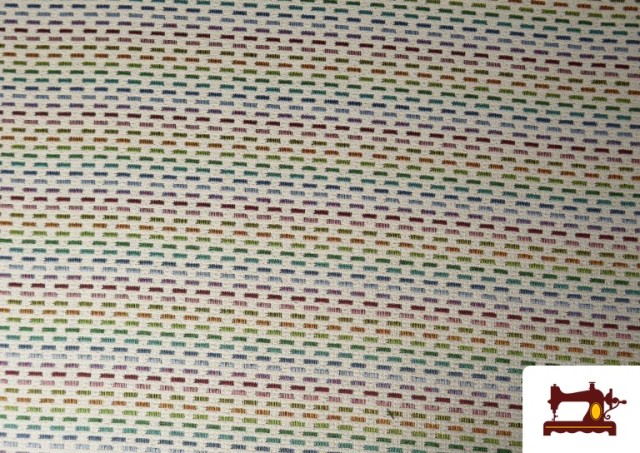 Acheter Tissu Gobelin Rayures Arc-en-ciel