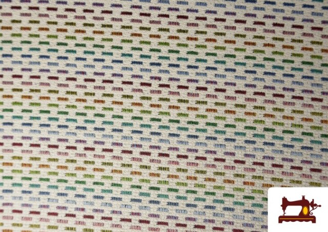 Vente de Tissu Gobelin Rayures Arc-en-ciel