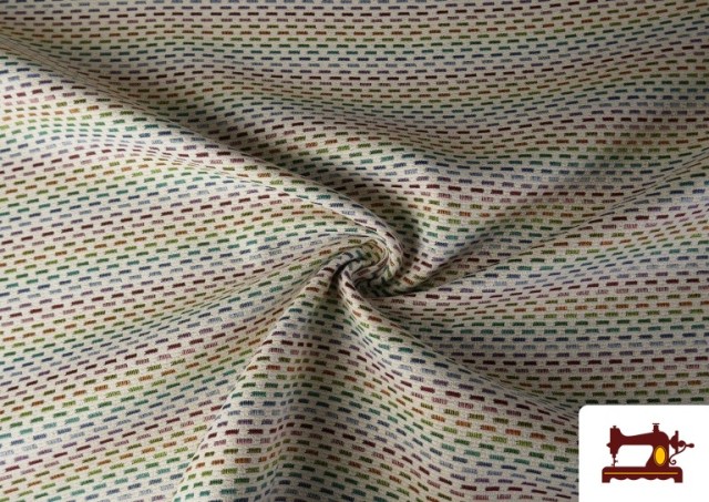 Vente en ligne de Tissu Gobelin Rayures Arc-en-ciel