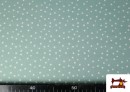 Vente de Tissu Coton Petites Étoiles Colorées couleur Vert menthe