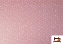 Tissu Coton Petites Étoiles Colorées couleur Rose pâle