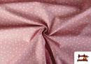 Vente de Tissu Coton Petites Étoiles Colorées couleur Rose pâle