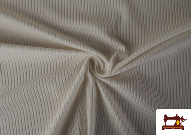 Maille Côtelée Pour Vêtements couleur Blanc