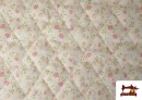 Vente en ligne de Tissu Matelassé En Coton Double Face Imprimé Floral couleur Rosé