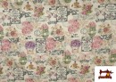 Acheter Toile Imprimé Botanique Floral Vintage 140cm largeur