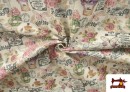 Vente en ligne de Toile Imprimé Botanique Floral Vintage 140cm largeur