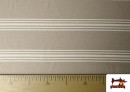 Tissu Loneta Panama Rayures couleur Beige