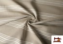 Acheter Tissu Loneta Panama Rayures couleur Beige