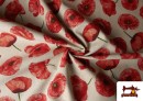 Vente en ligne de Tissu Half Panama Imprimé Coquelicots