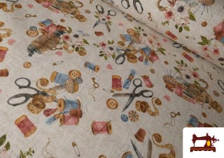 copy of Tissu Toile Imprimé Patchwork Multicolore