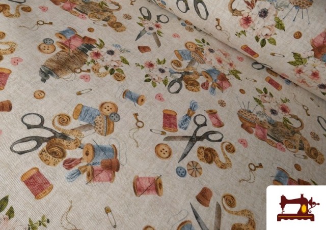 copy of Tissu Toile Imprimé Patchwork Multicolore