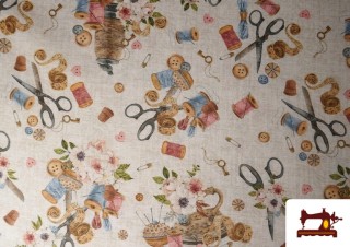 Acheter Tissu toile de coton imprimé couture floral romantique