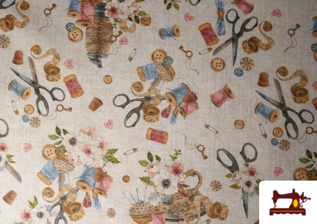 Acheter Tissu toile de coton imprimé couture floral romantique