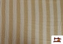 Acheter Tissu Mousseline de Coton Rayures Beige