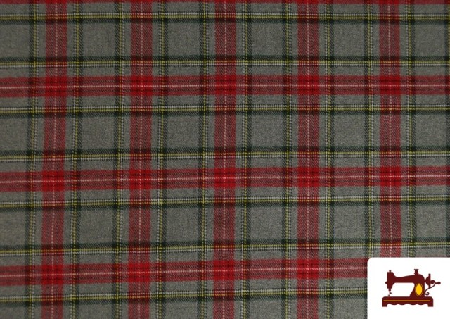 Vente de Tissu Viella Motif Grands Carreaux Classiques Gris