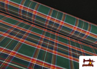 Vente de Tissu Écossais à Grands Carreaux pour Nappes et Décoration couleur Vert Bouteille