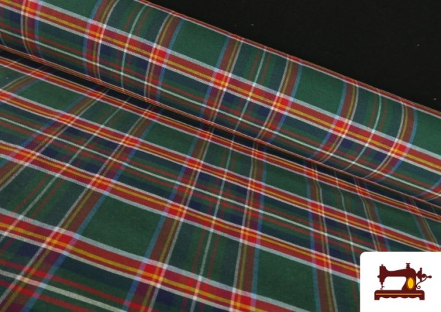Vente de Tissu Écossais à Grands Carreaux pour Nappes et Décoration couleur Vert Bouteille