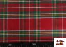 Vente de Tissu Écossais à Grands Carreaux pour Nappes et Décoration couleur Rouge