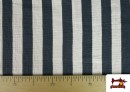 Acheter Tissu Mousseline de Coton Rayures Marines