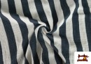 Vente de Tissu Mousseline de Coton Rayures Marines
