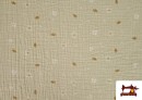 Vente de Tissu Mousseline de Coton Fleurs et Petites Abeilles Enfant