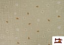 Tissu Mousseline de Coton Fleurs et Petites Abeilles Enfant