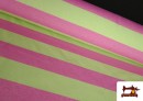 Acheter Tissu Toile Rayures Colorées Estivales couleur Vert