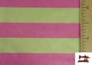 Acheter en ligne Tissu Toile Rayures Colorées Estivales couleur Vert