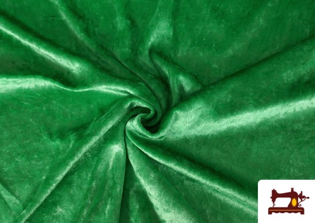 Tissu en Velours Économique Martelé - Pièce 25 Mètres couleur Vert