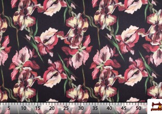 Tissu pour Flamenco avec Fleurs Multicolores Tissu pour Flamenco avec Fleurs Multicolores