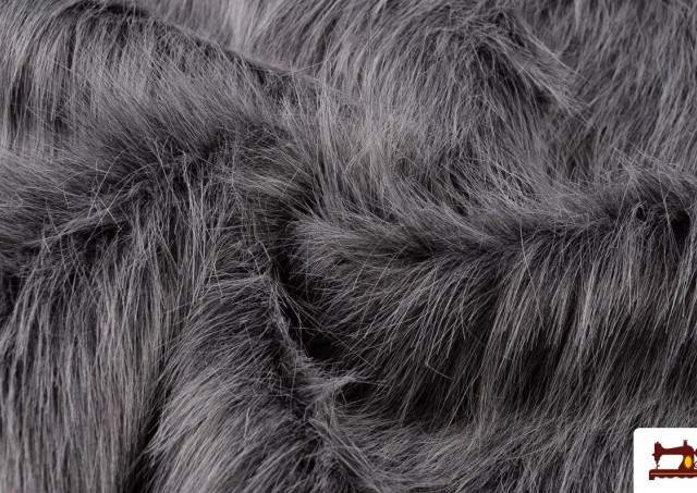 Vente de Tissu à Poil Simili Marmotte Naturel Gris